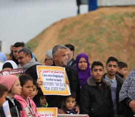 أهالي الأسرى الفلسطينيين ينظمون وقفة تطالب بإطلاق سراح انبائهم من مكان أسر شاؤول ارون شرق غزة ‫(1)‬