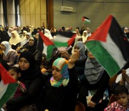 مهرجان حاشد بذكرى وفاء الاحرار وتحرير الاسرى بمركز رشاد الشوا بغزة