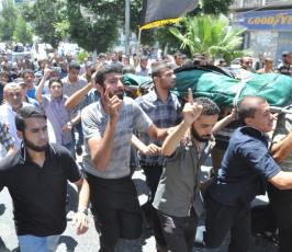 جنازة الشهيد القائد في سرايا القدس شعبان الدحدوح