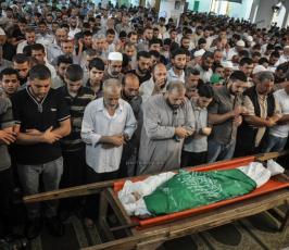 جنازة زوجة وابن قائد القسام محمد الضيف 2014