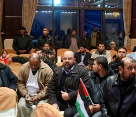 العرس الجماعى الذى يضم 50 أسيراً محررأ من محررى صفقة وفاء الأحرار بغزة