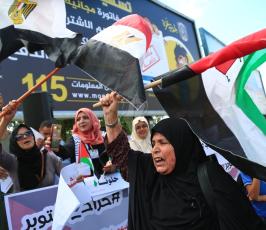 وقفات في غزة لدعم جلسات المصالحة الفلسطينية وإنهاء الانقسام التي تجري في القاهرة ‫(39191045)‬ ‫‬
