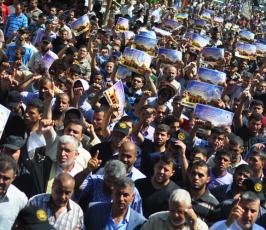 عشرات الآلاف من انصار " الجهاد الإسلامي" ينتفضون نصرة للمسجد الأقصى في غزة