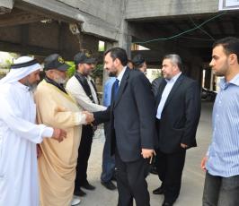 فصائل المقاومة تتوافد على ارض الكتيبة وتهنئ الجهاد الاسلامى بذكرى انطلاقتها