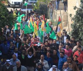 تشييع الشهيدة ايناس دار خليل في بلدة سنجل شمال شرق رام الله