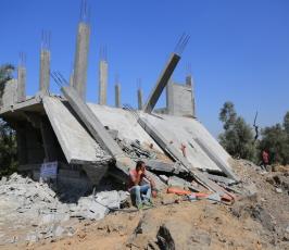 قصف  منزل المواطنة صبحية مريش  ‫(1)‬