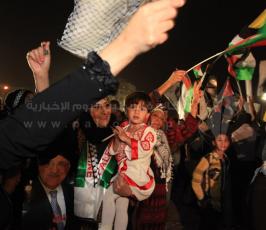 صور من استقبال الاسرى المحررين في مقر المقاطعة برام الله