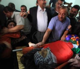 تشييع الشهيد الطفل بهاء بدر ( 13 عاما ) في بلدة بيت لقيا غرب رام الله
