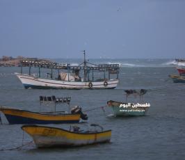 منخفض الجوي في ميناء غزة اليوم (8).JPG