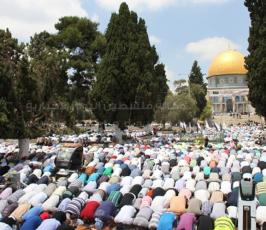 نحو 350 الف مواطن يؤدون صلاة الجمعة الثانية في رحاب الأقصى