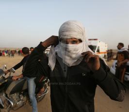 وجوه الشباب الفلسطيني الغاضب في مسيرة العودة الكبرى ‫(42992135)‬ ‫‬.JPG
