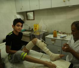 مصابين مسيرة العودة داخل قسم قسم الأشعة ‫(42336769)‬ ‫‬.JPG
