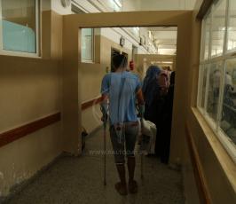 مصابين مسيرة العودة داخل قسم قسم الأشعة ‫(42336773)‬ ‫‬.JPG
