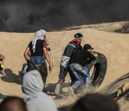 مواجهات شرق البريج في الذكر ال70 للنكبة ‫(43188744)‬ ‫‬.JPG