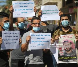  خيمة التضامن مع الأسير الأخرس أمام الصليب بغزة (23).JPG