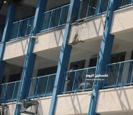 أضرار بمدرسة لـالأونروا (3).JPG