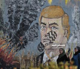  ترامب  جدارية وسط مدينة غزة ضمن حملة قاطع عدوك ‫(1)‬ ‫‬.JPG