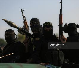 سرايا القدس عرض عسكرى فى الذكرى السنوية الاولى لاستشهاد القائد بهاء ابو العطا (4).JPG