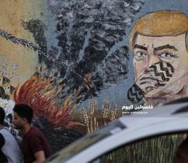  ترامب  جدارية وسط مدينة غزة ضمن حملة قاطع عدوك ‫(38928898)‬ ‫‬.JPG