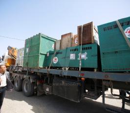 نقل عشرات الحيوانات البرية من غزة إلى الأردن عبر حاجز بيت حانون ‫(1)‬.JPG