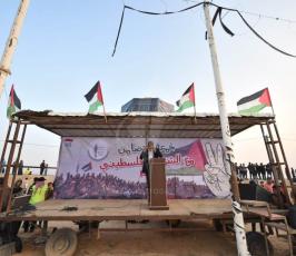 فعاليات جمعة التضامن مع الشعب الفلسطينى فى مخيم العودة شرق خزاعة (1).jpeg