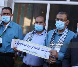 ‏‏الاتحاد الاسلامى ينظم وقفة تضامن مع الاسير ماهر الاخرس ة (7).JPG