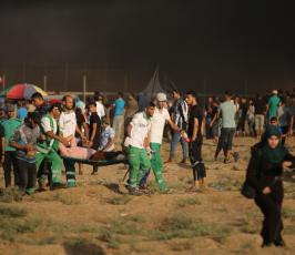 مسيرة العودة على حدود القطاع بعد مرور 100 يوم على المسيرة  (28).JPG