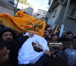 جنازة الشهيد الفتى علاء هاني حمادة العباسي 15 عاماً متأثر باصابته السابقة في مسيرات العودة جنوب قطاع غزة (3).jpg