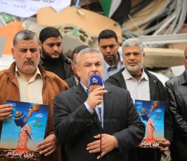 الكتل الصحفية والفصائل تتضامن مع قناة الأقصى  (2).JPG