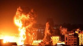 طائرات الاحتلال تقصف موقع القادسية التابع للمقاومة غرب خان يونس