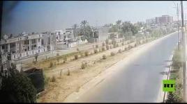 لحظة انفجار السيارة المفخخة في محافظة الأنبار غربي العراق...