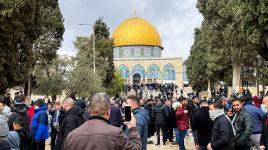 أكثر من 90 ألف فلسطيني شدوا الرحال للمسجد الأقصى في ذكرى الإسراء والمعراج
