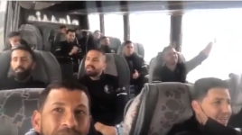 منتخب فلسطين لكرة القدم لذوي البتر بعد وصوله حيث تقام مسابقة غرب آسيا للتأهل لكأس العالم