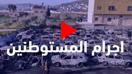 مشاهد من إجرام المستوطنين بحق ممتلكات الفلسطينيين  بنابلس ليلة أمس