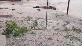 شهداء في الشوارع إثر القصف المروع على النصيرات