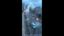 عاصفة رعدية تصعق سيارة