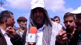حاج فلسطيني يوجه رسالته للمتظاهرين