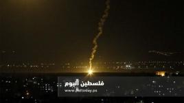 اطلاق رشقة صواريخ باتجاه غلاف غزة