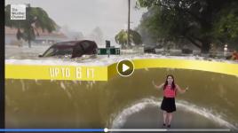 قناة أجنبية تستخدم تقنية الـ(3D) في شرح إعصار فلورنس الذي يضرب أمريكيا