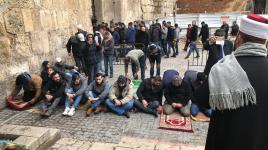 رباط وتسابيح في محيط مصلى_باب_الرحمة بالمسجد الأقصى