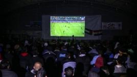 فرحة غزة بفوز مصر علي بوركينا فاسو