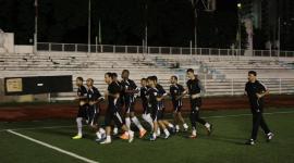 جانب من تدريبات المنتخب الوطني استعدادا للبطولة