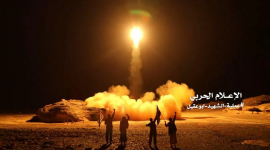 فيديو لحظة اطلاق صاروخ بالستي تجاه مطار الملك خالد بالسعودية.PNG