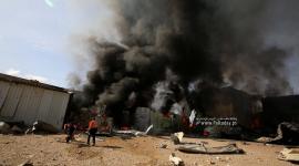 استهداف مصنع فومكو للاسفنج