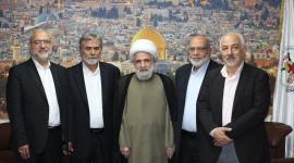 القائد النخالة يستقبل نائب الأمين العام لحزب الله لبحث آخر المستجدات الفلسطينية