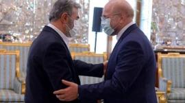 رئيس البرلمان الإيراني يستقبل وفد حركة الجهاد الإسلامي برئاسة القائد النخالة