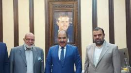 لقاء القيادي في الجهاد عبد العزيز الميناوي الأمين العام المساعد لحزب البعث العربي الاشتراكي