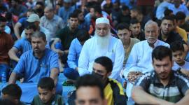 صلاة الجمعة أمام الصليب الاحمر بغزة نصرة لـ أسرى الجهاد المضربين عن الطعام  (24).JPG