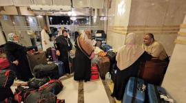 حجاج قطاع غزة يصلون إلى المدينة المنورة