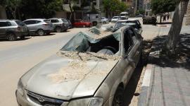 مركبة متضررة من العدوان.jfif
